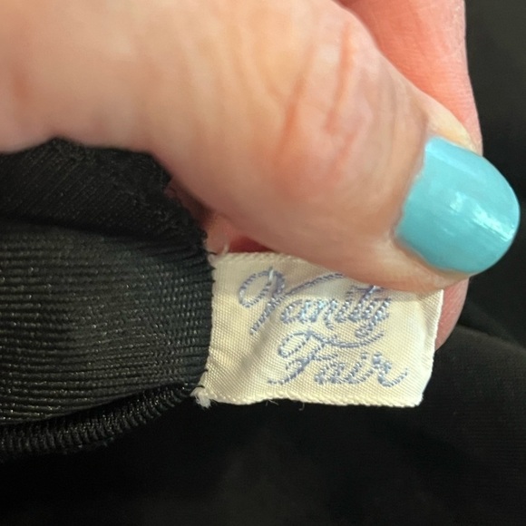 VANITY FAIR Vintage Black Lace Bow Slip Skirt - Picture 5 of 6